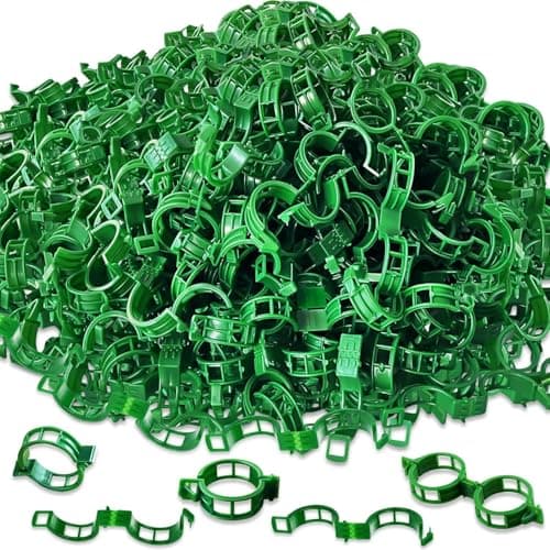 Neue Pflanzenclips für Kletterpflanzen Grün 100 Stück Befestigung Tomatenspieße Kunststoff Pflanzenkletterhilfe
